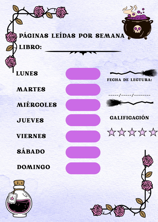 CONTROL DE PÁGINAS POR SEMANA